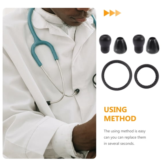 WEUVEB Stethoscope Diaphragm Replacement Kit with Soft Ear Tips for Professionals and Healthcare Use