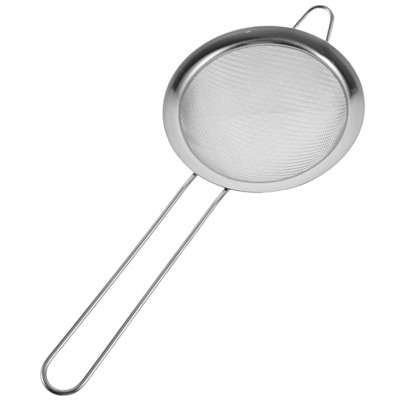 WEUVEB Mesh Flour Sifter Stainless Steel for Kitchen Use Silver Powder Sifting Strainer Baking Tool Cake Baking .5 Ounce