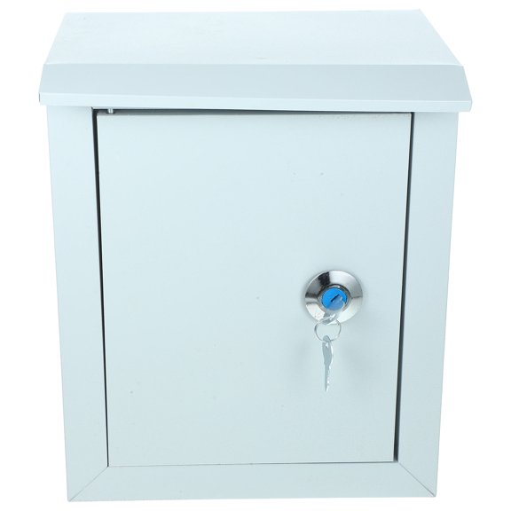 WEUVEB Metal Outdoor Electrical Box Splashproof Breaker Box with Convenient Installation Holes in Light Grey