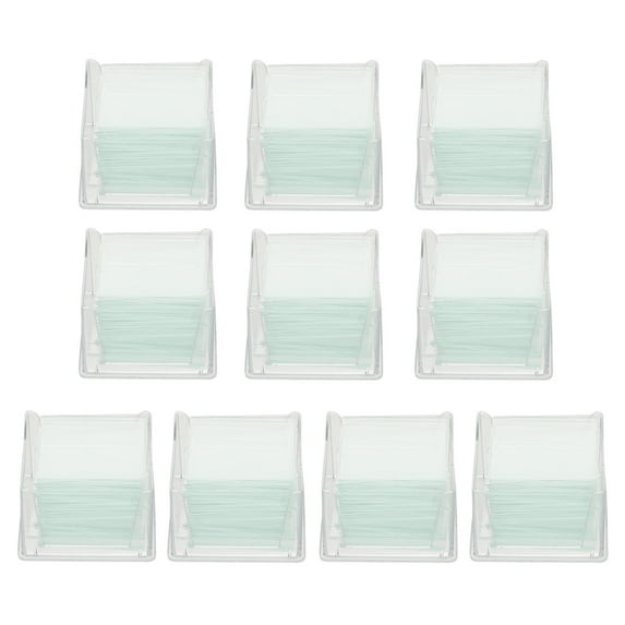 WEUVEB 1000Pcs Clear Glass Cover Slips for Microscope Flat Specimen Holders with Smooth Edges