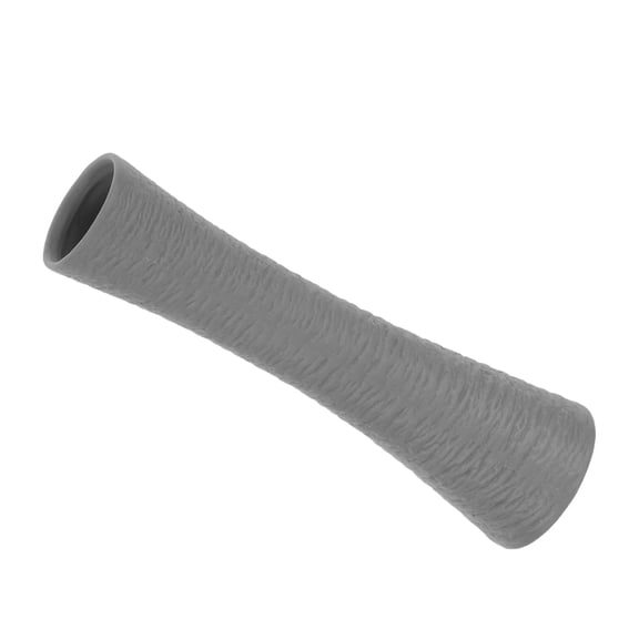 WEUVEB Minimalist Grey Ceramic Ribbed Vase Cone Shape for Stylish Home Decoration