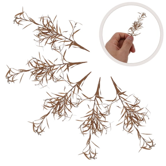 WEUVEB Miniature Indoor Plant Decor Set, Khaki Grass Home Accessories for Stylish Room Decoration, 1 Set