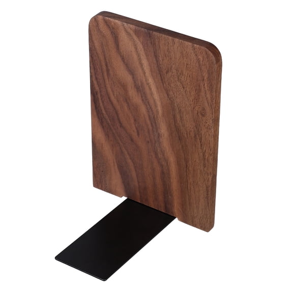 WEUVEB L Shape Bookends Farmhouse Vertical Organizer Beech Wood 1Pack for Teachers