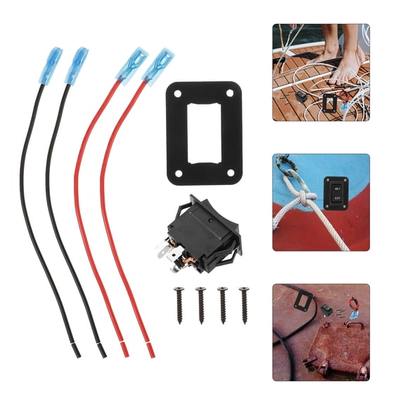 WEUVEB Momentary Toggle Electric Switch for Rv Jack Replacement Black with Versatile Polarity Reversing