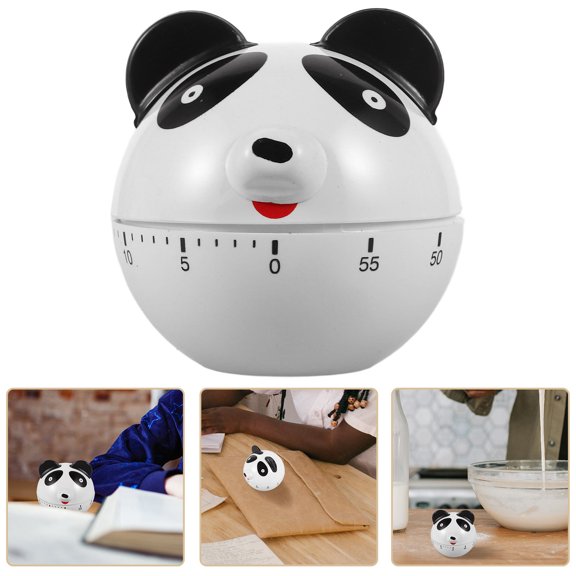 WEUVEB Multi Color Mechanical Kitchen Timer Panda Shape for Boiling Eggs and Cooking