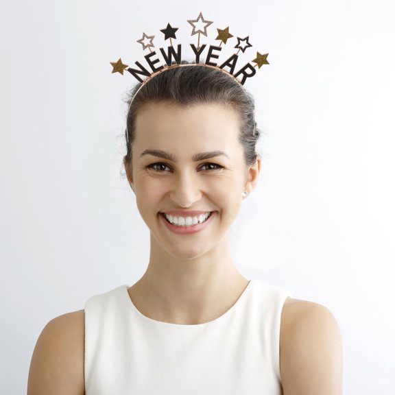 WEUVEB Multi Color New Year Tiara Headband with Durable Crystal Design for 2026 Events