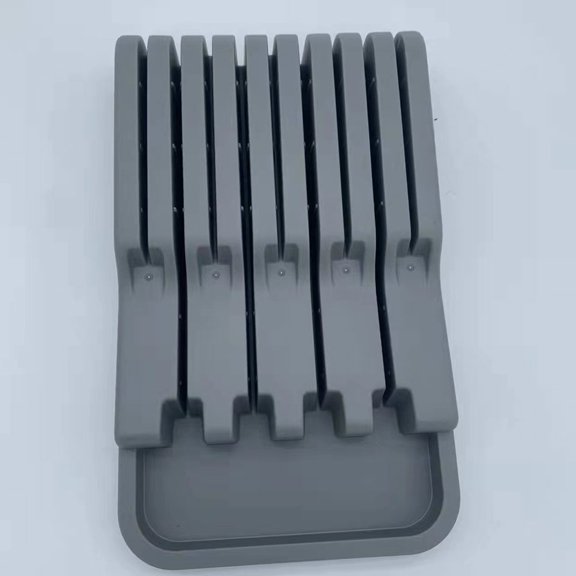 WEUVEB Grey Plastic Kitchen Cutter Holder Storage Stand for Easy Kitchen Organization
