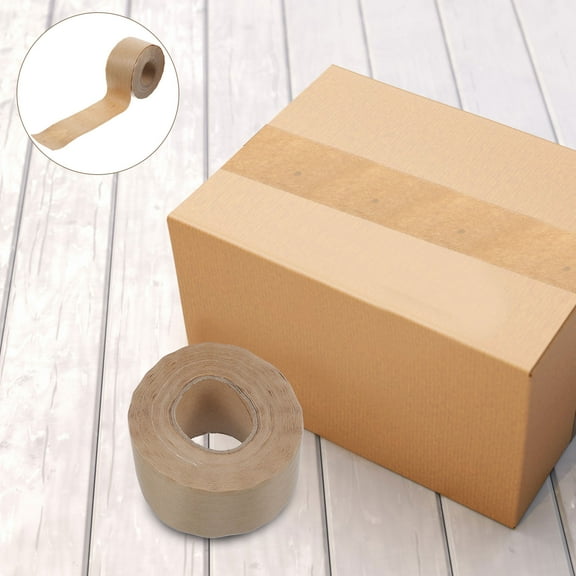 WEUVEB Multi Use Kraft Paper Tape Water Activated for Packaging and Mailing Sealing Light Brown