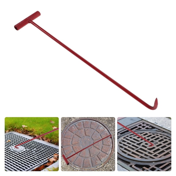 WEUVEB Multipurpose Heavy Duty Manhole Hook for Lifting Pulling and Cover Removal