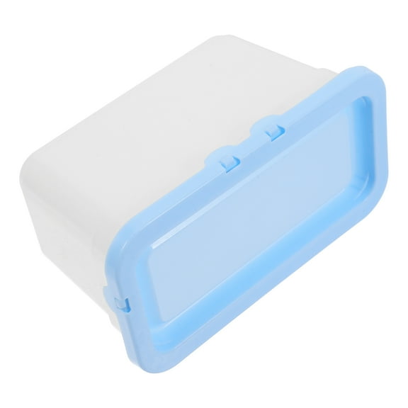 WEUVEB Laundry Pod Storage Box Blue with Lid for Laundry Room Organization and Storage