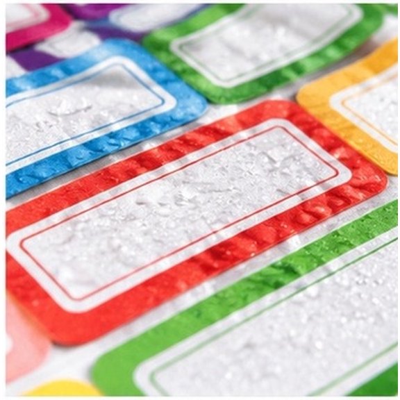 WEUVEB Name Stickers Assorted Color for Pencils Bottles Office Use Easy Application