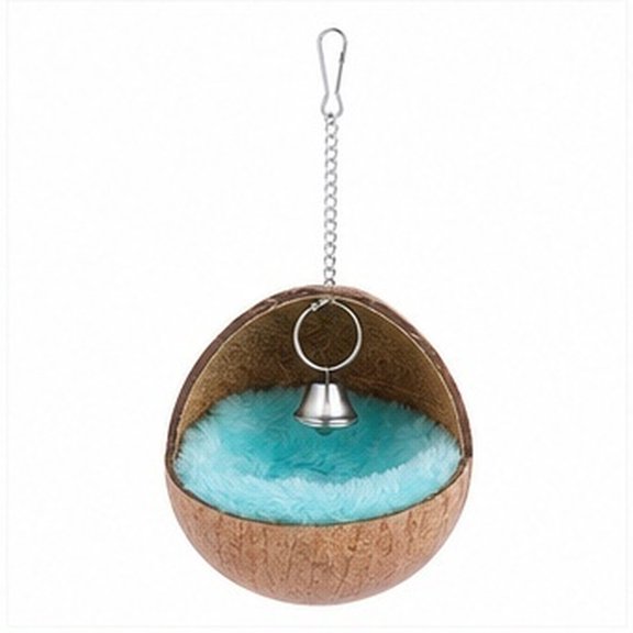 WEUVEB Natural Coconut Shell Hamster Bed, Sleeping House for Small Animals, Hideout Nest for Hamsters, Mice, Gerbils