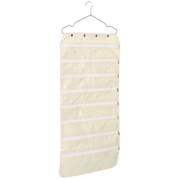 WEUVEB Necklace Hanger Storage Bag for Women, Oxford Cloth and PVC, Space-Saving Jewelry Organizer, Prevents Loss, 1 Piece