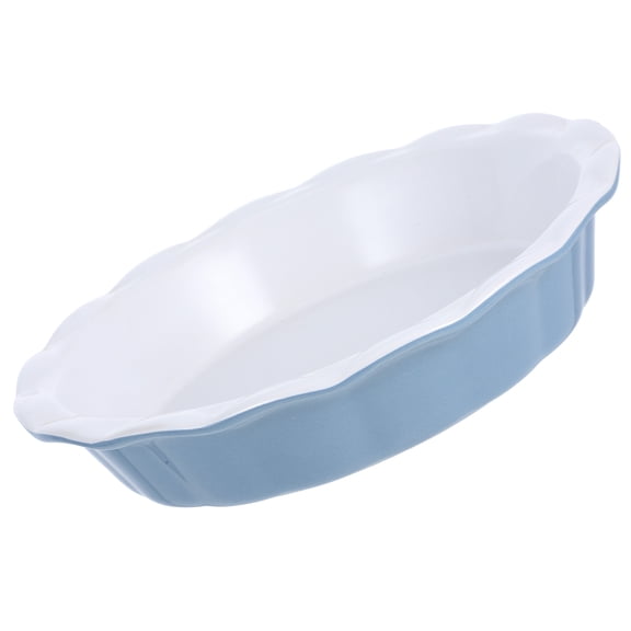 WEUVEB Nonstick Ceramic Pie Pan for Baking Deep Pies Pumpkin Pie and More with Elegant Wave Edge