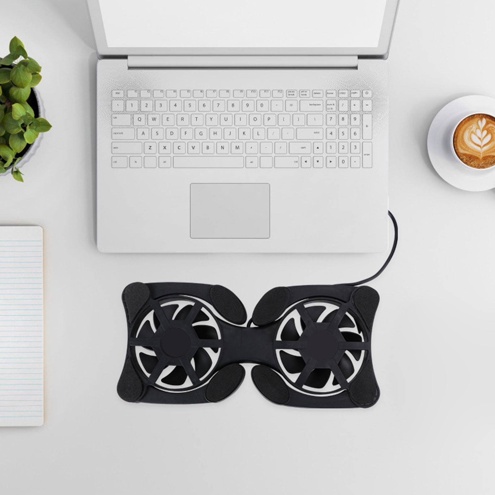 WEUVEB Notebook Cooling Pad Black Laptop Cooler Fan with Slip-Resistant ...
