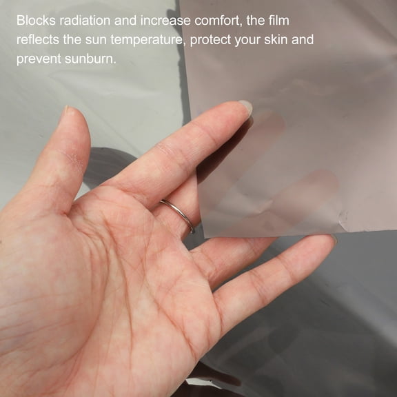 WEUVEB One Way Plated Silver Window Tinting Film for Privacy and Interior Fading Prevention