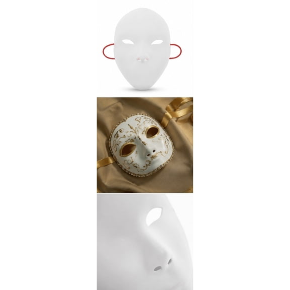 WEUVEB Opera Masks Masquerade Mask White 1Set for Cosplay Event Accessory