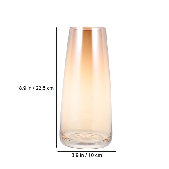 WEUVEB Creative Orange Glass Vase for Flowers Desktop and Home Display