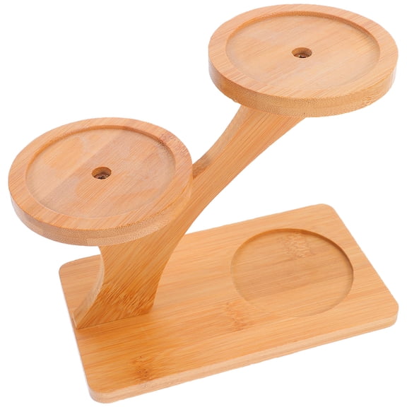 WEUVEB Wooden Flower Pot Stand Rustic Charm Organizer for Desk Storage and Display, 1 Piece