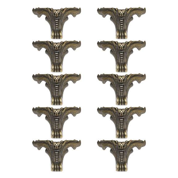 WEUVEB Ornamental Zinc Alloy Furniture Feet, 10 Count for Jewelry Boxes and Chests