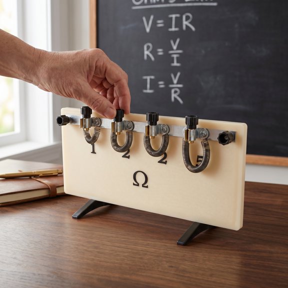 WEUVEB Physics Experiment Circuit Box with Flexible Resistance and Oversized Knobs for Classroom Use