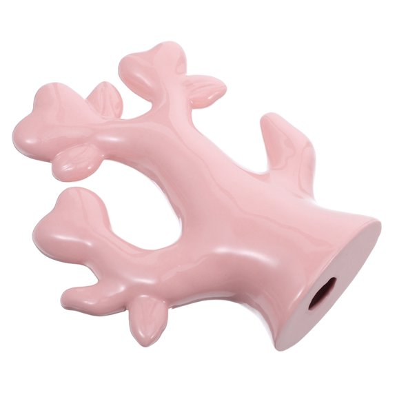 WEUVEB Pink Ceramic Coral Desk Ornament with Artistic Branch Design for Tabletop Decor