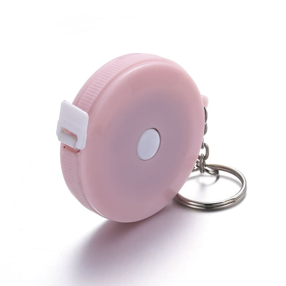 WEUVEB Pink Durable Portable Tape Measure Tool for Bust Waist Height Measurement with Ring
