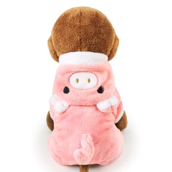 WEUVEB funny dog clothes Pet Dog Cat Clothes Plush Fabric Pink Special Occasion 1Pack