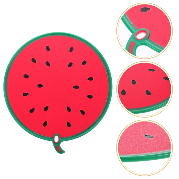 WEUVEB Plastic Watermelon Cutting Mat with Juice Groove and Nonslip Handle for Kitchen Use