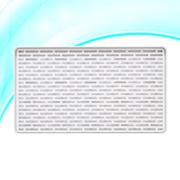 WEUVEB Double Layer Plated Kitchen Draining Board with Plastic Drain Tray and Sink Mat