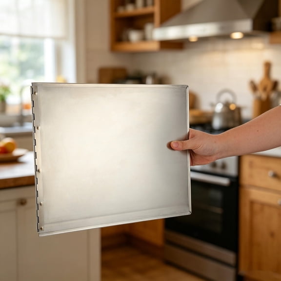 WEUVEB Plated Silver Pan Splatter Guard Heat Insulated Folding Oil Splash Protector for Kitchen