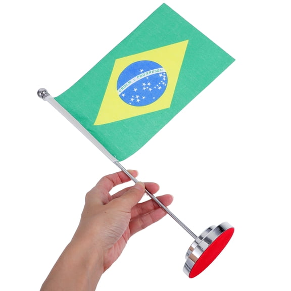 WEUVEB Mini Table Flag Decoration, Polyester and Plastic Small Flag for Home, Office, Party, Event Display and More