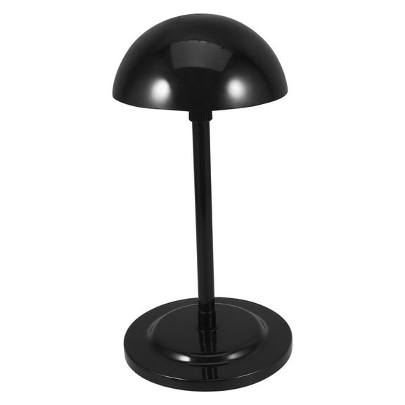 WEUVEB Portable Adjustable Black Hat Display Rack Telescopic Design for Retail and Wig Storage