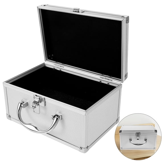 WEUVEB Power Tool Organizer Toolbox Silver Heavy Duty Aluminum 1Pack