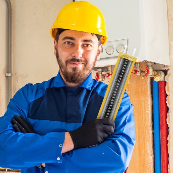 WEUVEB U Shaped Pressure Gauge for Accurate Water Column Testing High Precision Yellow