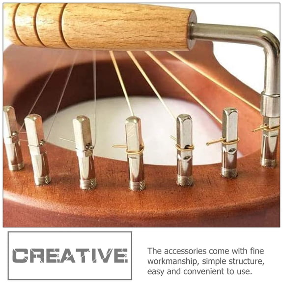 WEUVEB Professional Lyre String Nail Set Assorted Colors for Musicians 4.13x1.22x0.71 Inch Accessories