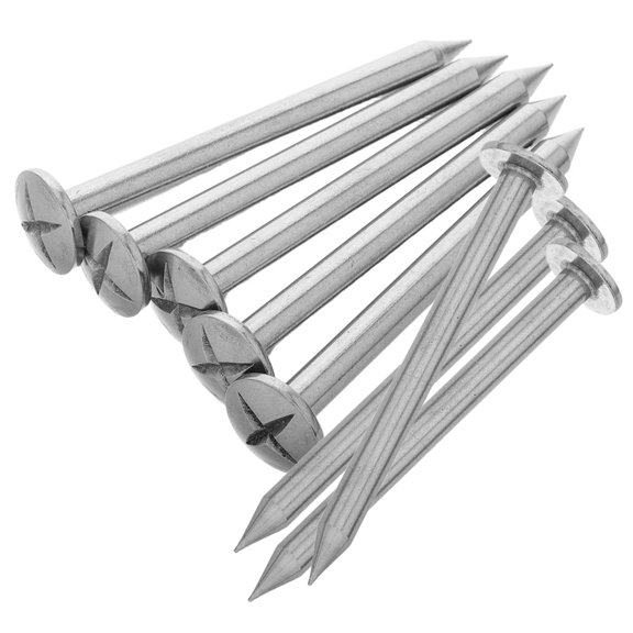 WEUVEB Property Survey Stakes Ground Nails 8pcs Low Profile Stainless Steel