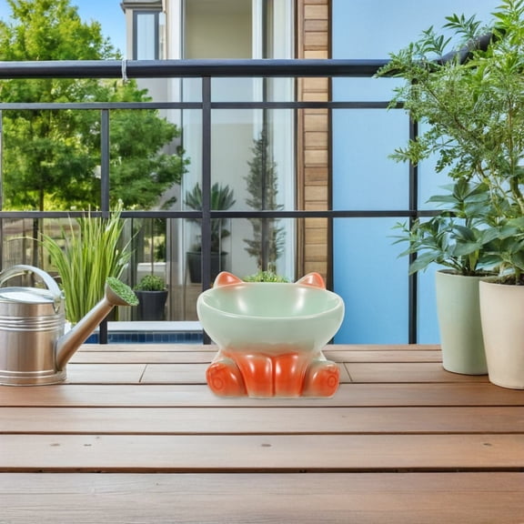 WEUVEB Elevated Ceramic Pet Food Dish Raised Bowl with Stable Base for Cats and Dogs