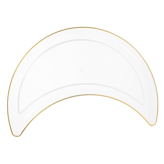 WEUVEB Elegant Transparent Moon-Shaped Serving Tray for Home, Parties, and Special Celebrations