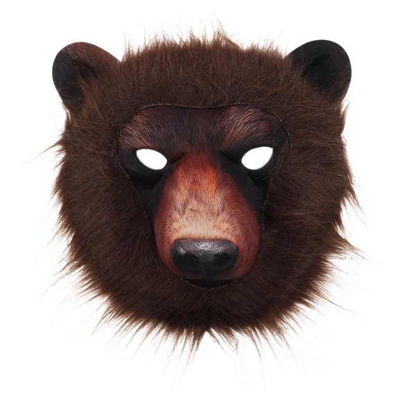 WEUVEB Realistic Brown Bear Animal Face Mask Foam Full-face Cosplay