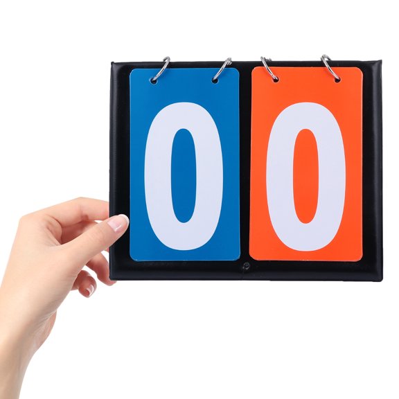 WEUVEB Red 2 Digit Scoreboard Basketball Score Flipper Manual Score Keeper for Matches