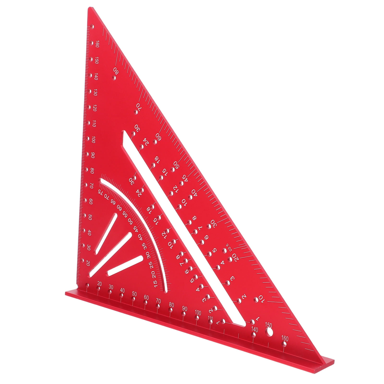 WEUVEB Red Aluminum Carpenter Triangle Ruler 90 Degree Right Angle ...