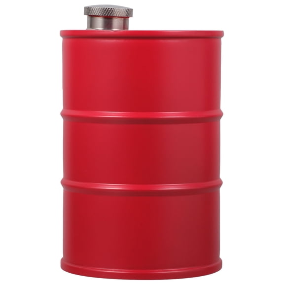 WEUVEB Red Stainless Steel Camping Pocket Flask Large Capacity Metal Liquor Container for Outdoor