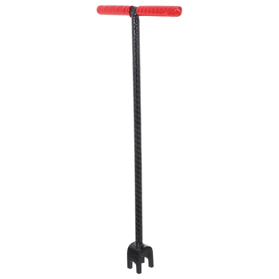 WEUVEB Red Stainless Steel Water Valve Key with Extended Fork for Plumbing and Gas Valves