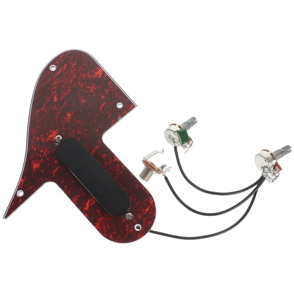 WEUVEB Red Tortoise Mandolin Guitar Scratch Plate with Triple Layer PVC and Pickup