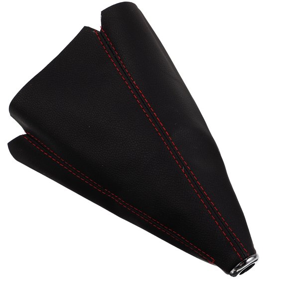 WEUVEB Red Universal Shift Boot Cover with PU Material for Manual Gear Shift Knobs