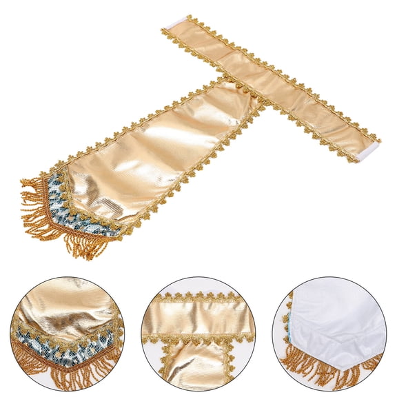WEUVEB Reusable Golden Egyptian Cosplay Belt Cloth Material Adjustable for and Theme Parties