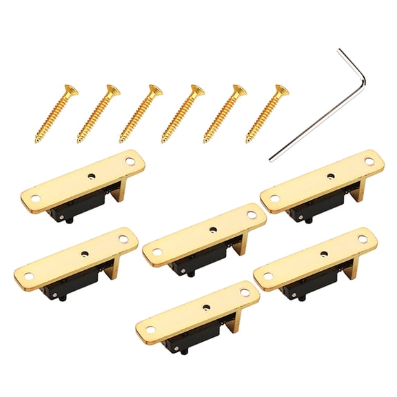 WEUVEB Roller String Saddle Bridge Metal Assorted Color Improve Sustain 3Pcs