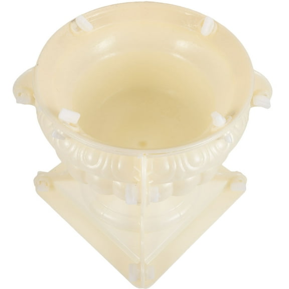 WEUVEB Roman Column Flowerpot Mold 1Pcs in Beige for Cement Planter Form