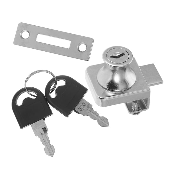 WEUVEB Zinc Alloy Glass Door Lock for Office and Home Use, , Easy to Install, Secure Glass Door Hardware